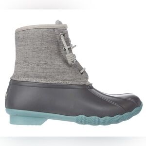 Sperry Women’s Gray & Teal Lace-Up Boots Size 7.5 | Waterproof Style